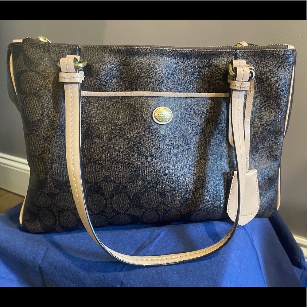 Coach Peyton Double Zip Pocket Tote Shoulder Bag F26187
